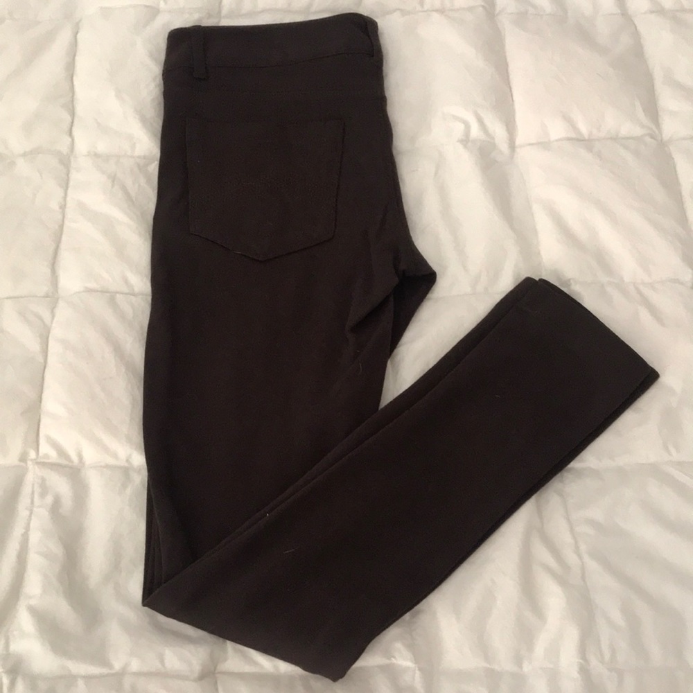 Express brown stretchy jean-leggings